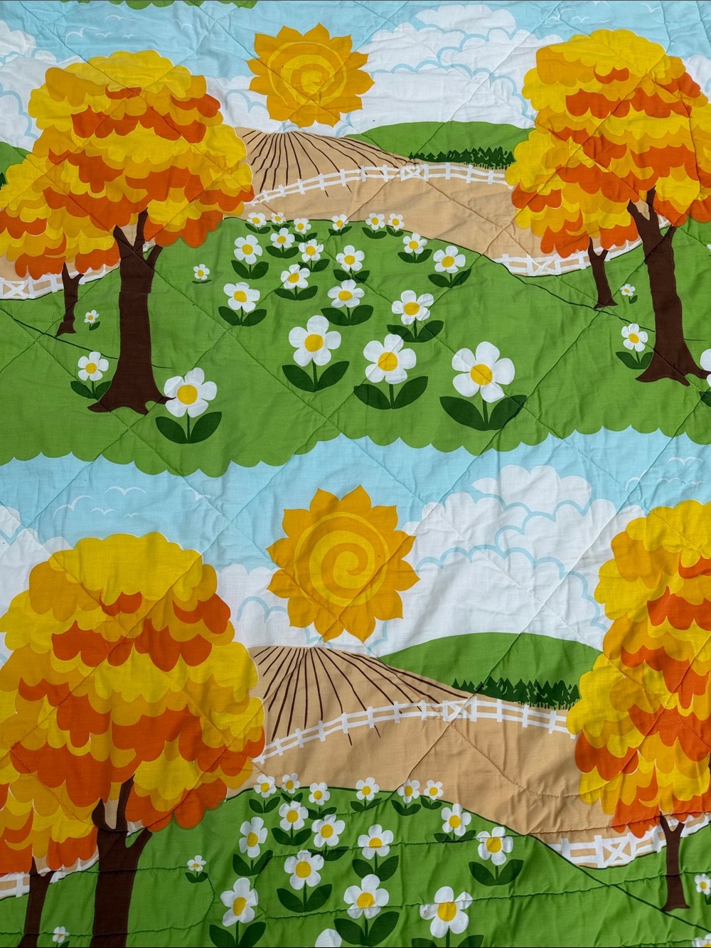 Vintage Floral Tree Quilted Comforter